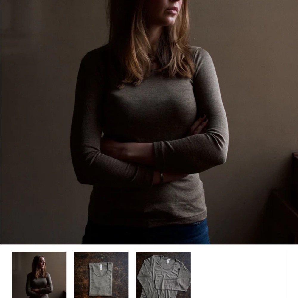 Engle Merino Wool/Silk Top in Walnut